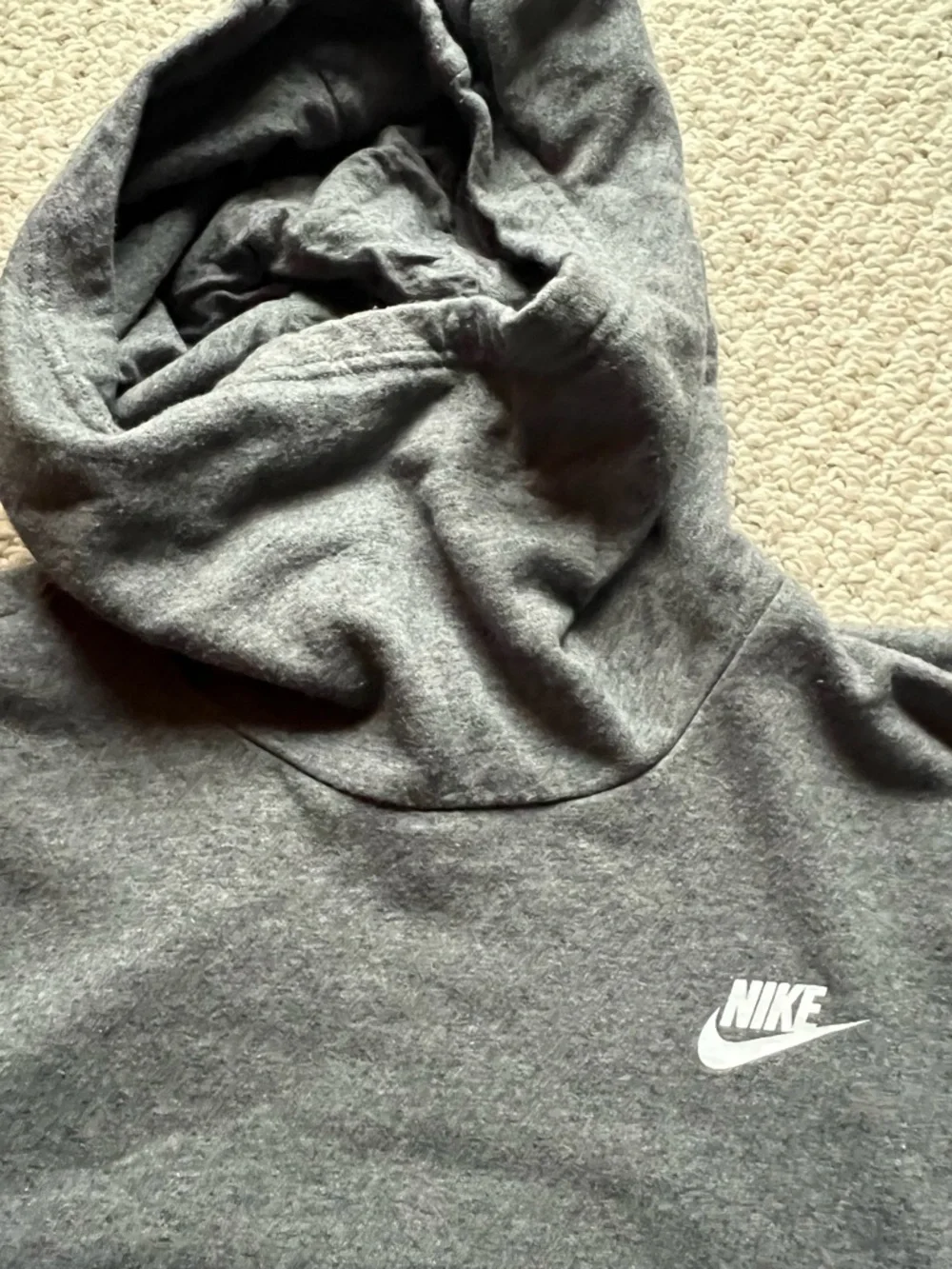 Gray High neck Nike Hoodie - Picture 2 of 4